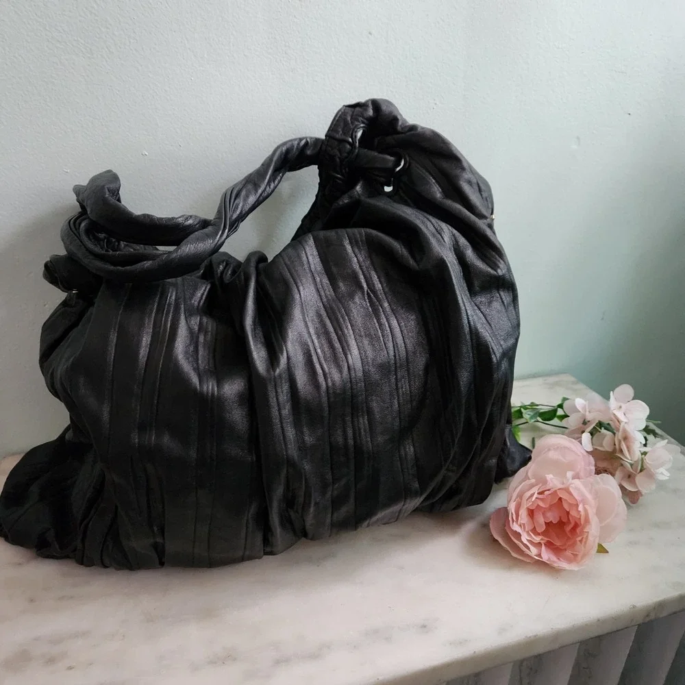 Donna‎ Karan New York Eldridge Tote Black Leather Purse High-end 2009 Large Bag - Picture 4 of 13